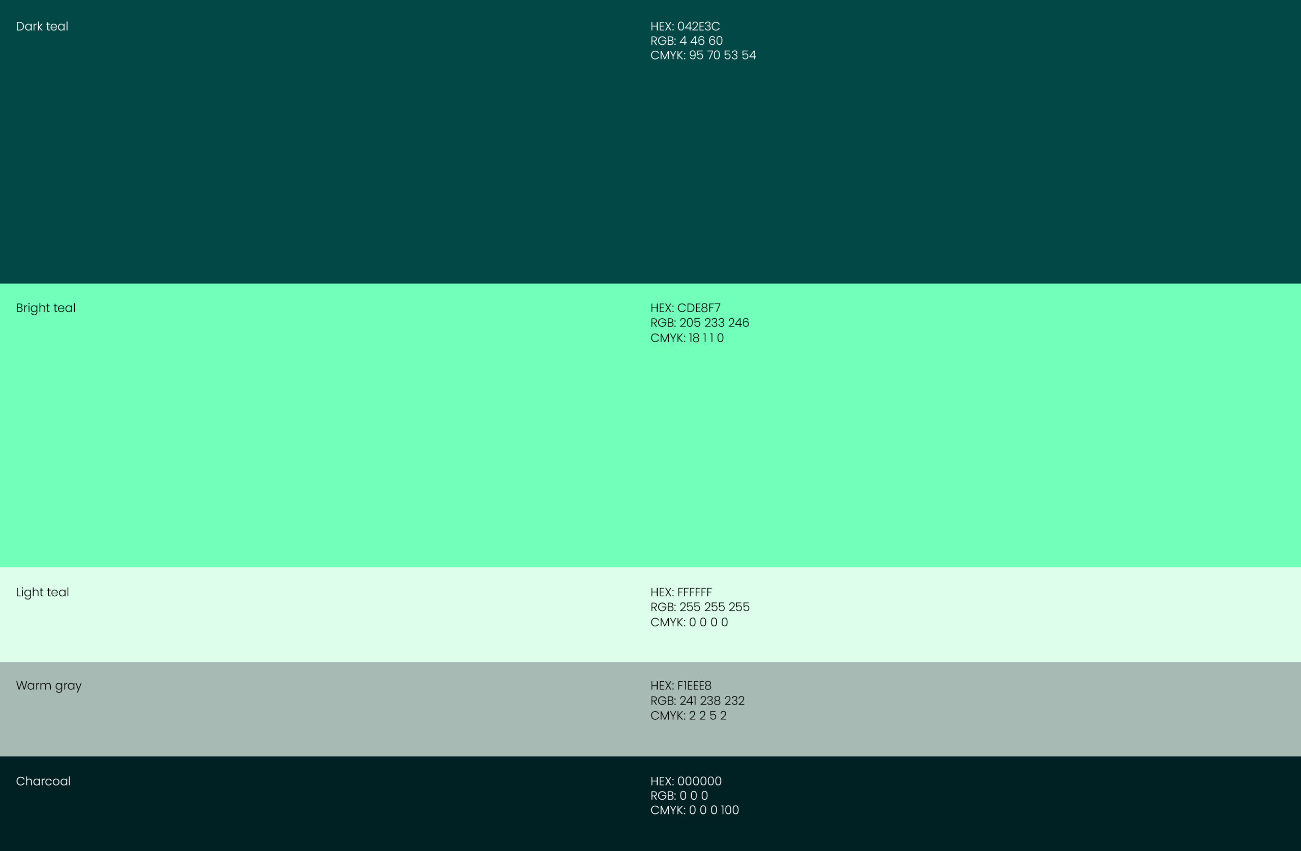 Brand colour palette
